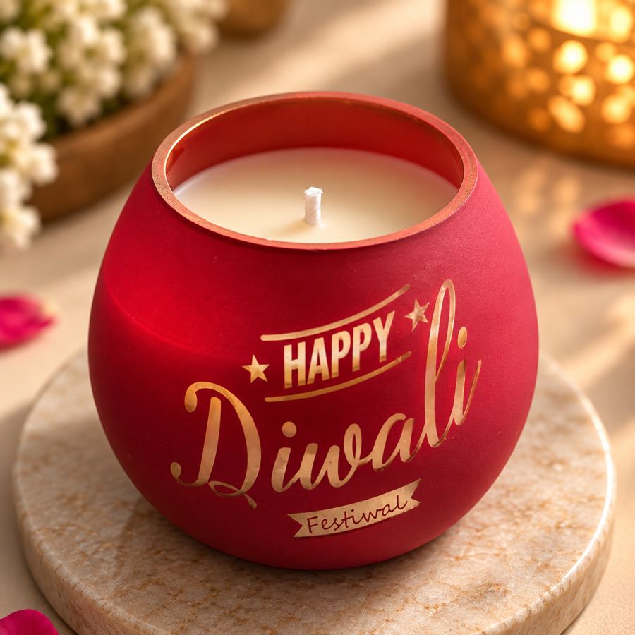 Happy Diwali candle